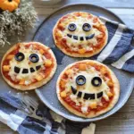 Halloween Mini Pizzas