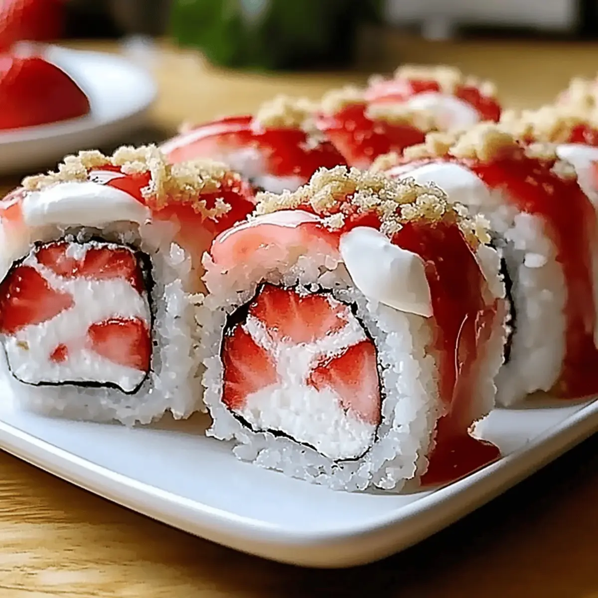 Strawberry Shortcake Sushi Roll