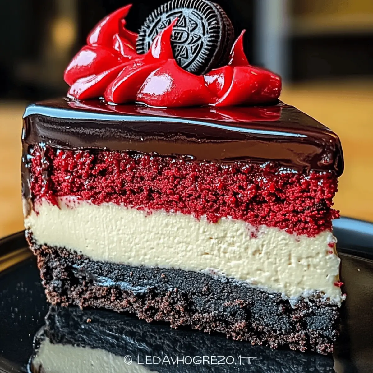 Red Velvet Oreo Cheesecake