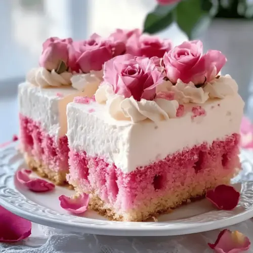 Delightful Rose Poke Cake