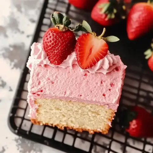 Fluffy Strawberry Mousse Cake