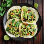 Loaded Vegetarian Guacamole Tacos