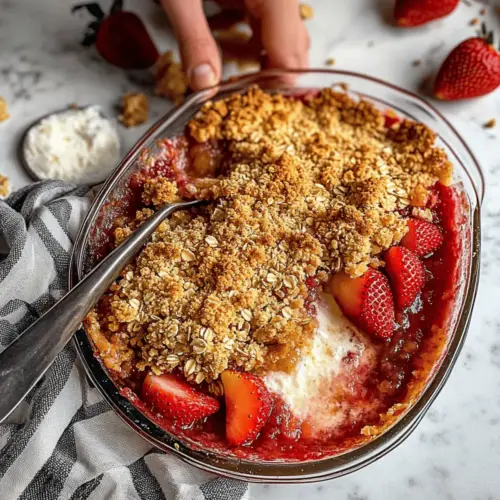 Vegan Strawberry Crumble