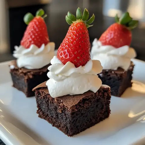 Santa Hat Brownie Bites