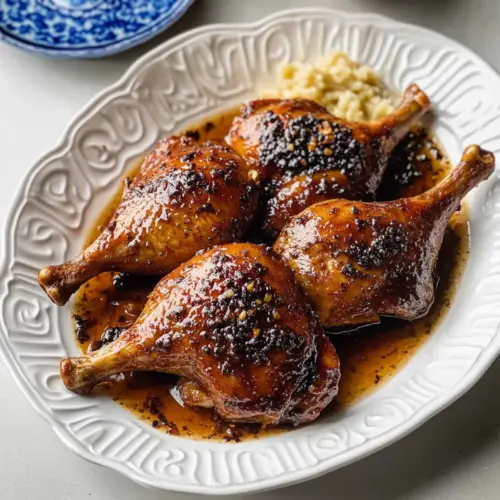 Roasted Duck Legs with Black Pepper Sauce