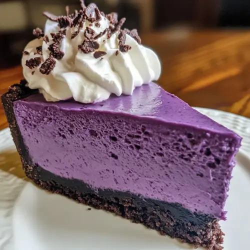 Ube Cheesecake with Oreo Crust