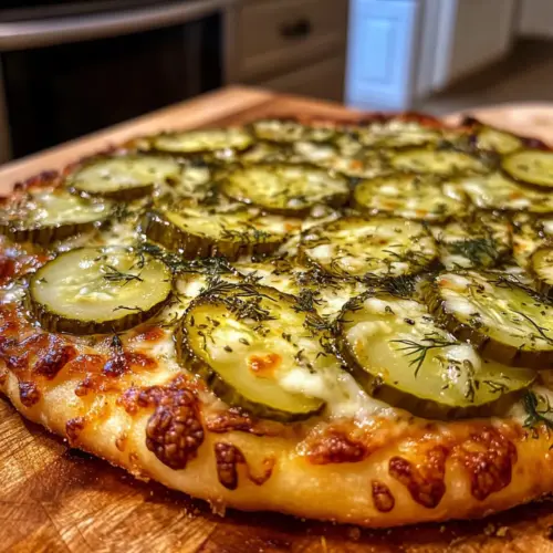 Dill Pickle and Garlic Pizza