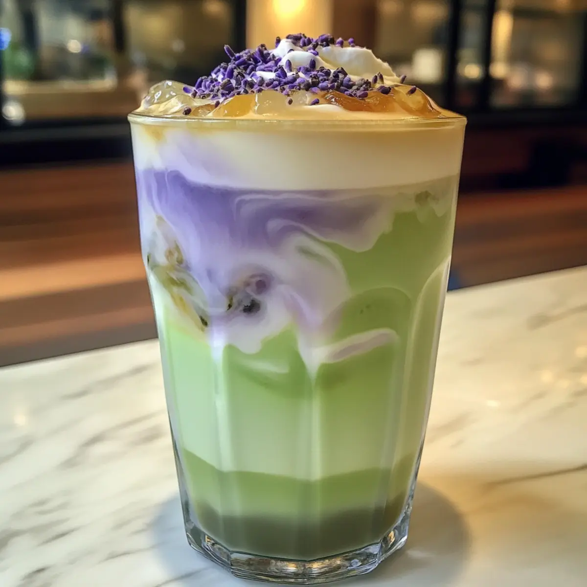 Iced Honey Lavender Matcha