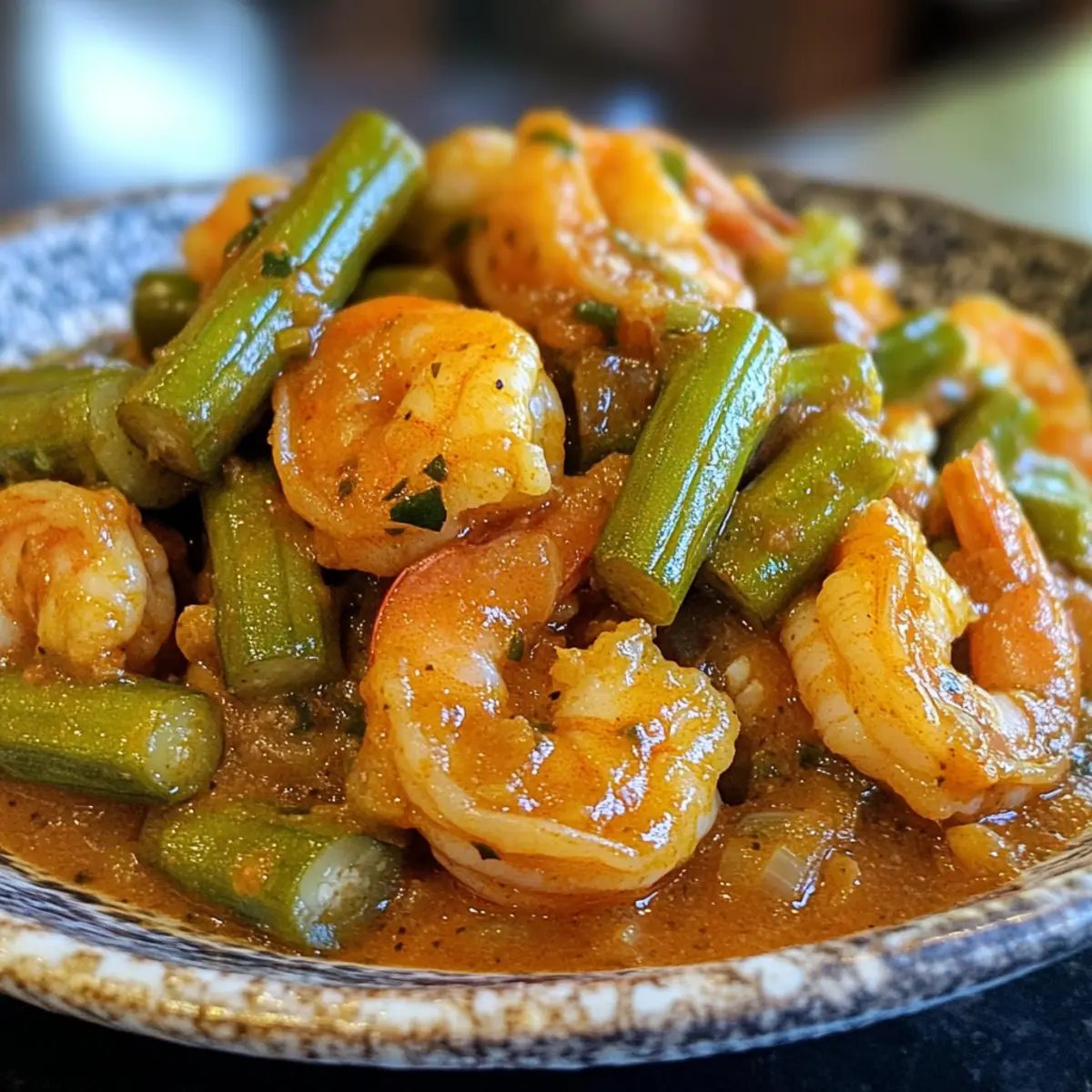Smothered Okra With Shrimp