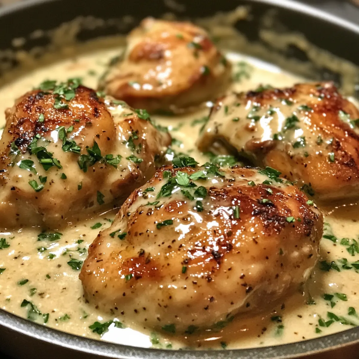 Irish Chicken in Whiskey Cream Sauce