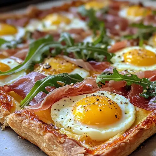 Baked Prosciutto and Egg Breakfast Tart