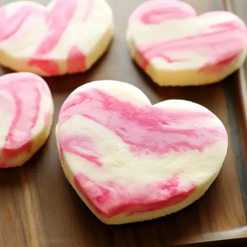 Marbled Pink Valentine’s Day Sugar Cookies