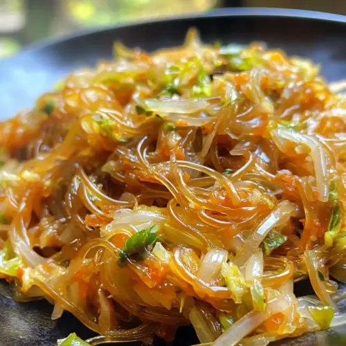 Cabbage Glass Noodles Stir Fry