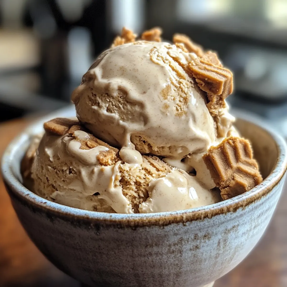 Homemade Biscoff Ice Cream