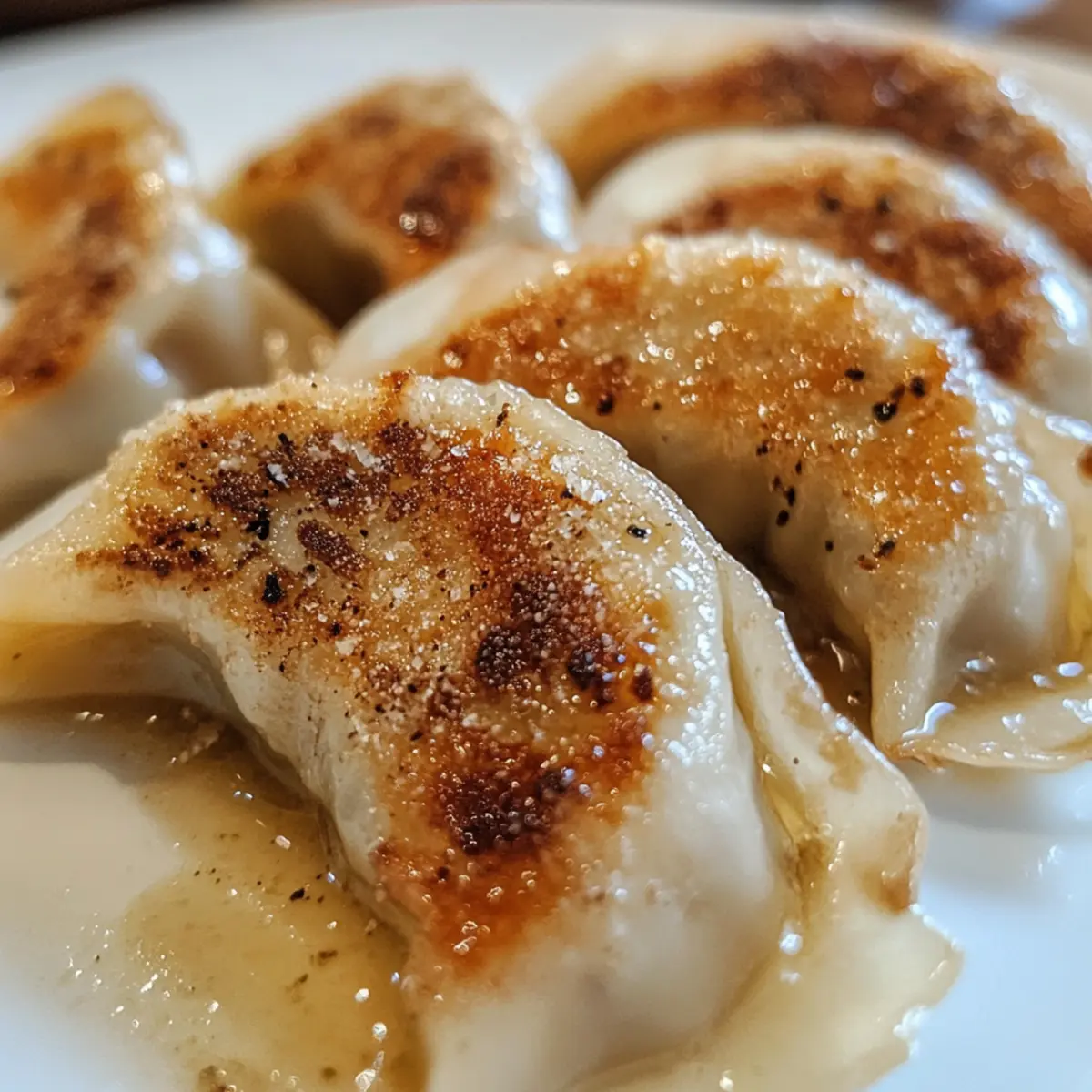 Crispy Pan-Fried Smash Dumplings