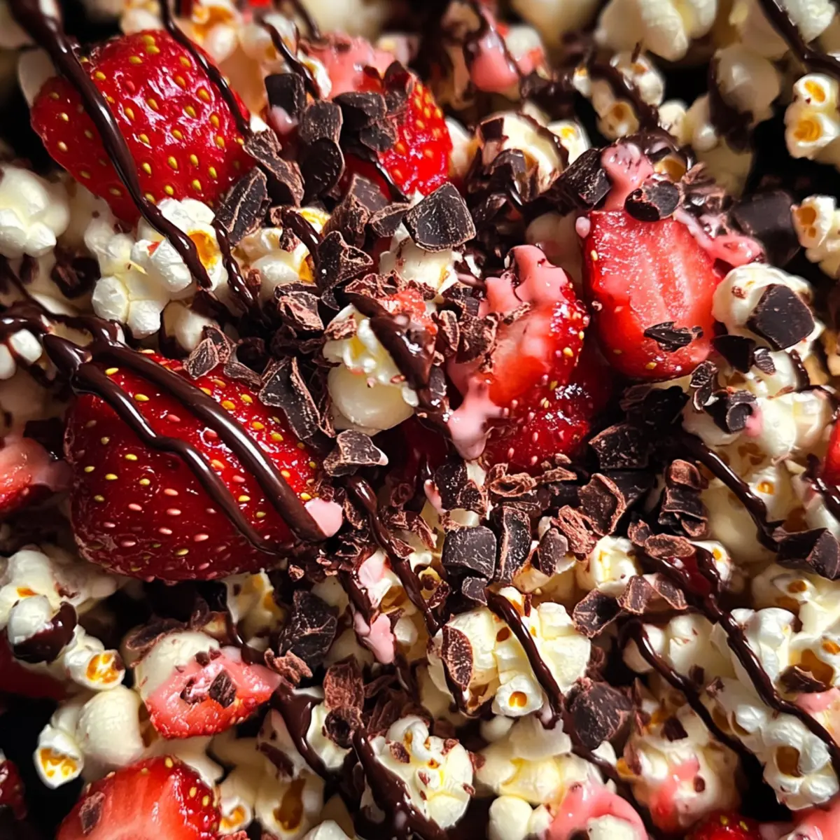 Chocolate Strawberry Covered Popcorn