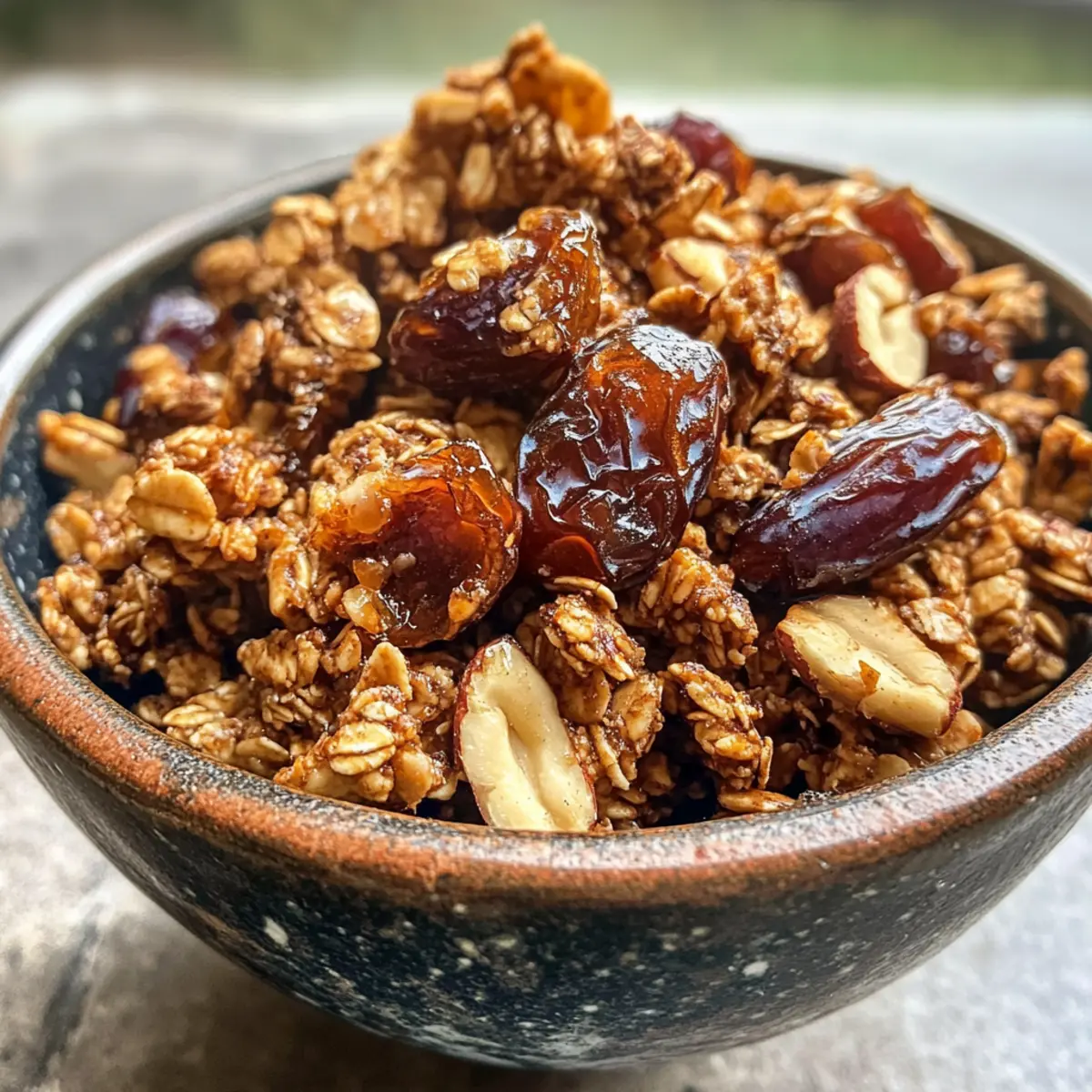 Cardamom Date Walnut Granola, vegan gluten-free