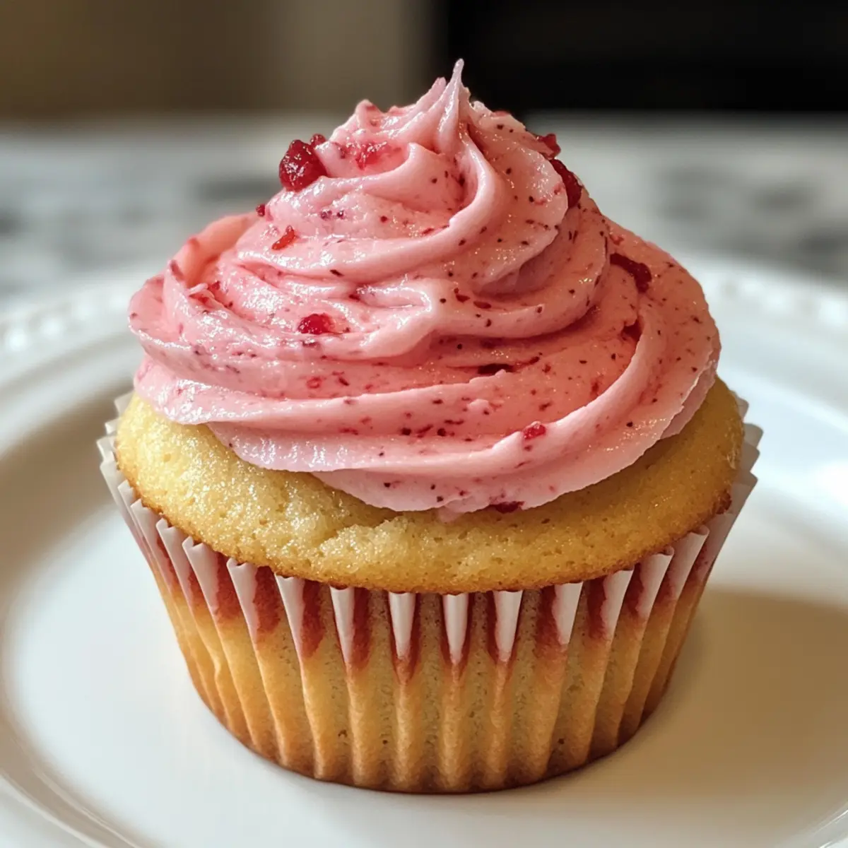 Keto Strawberry Cupcakes