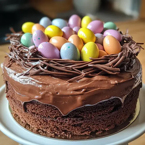 Chocolate Easter Egg Nest Cake