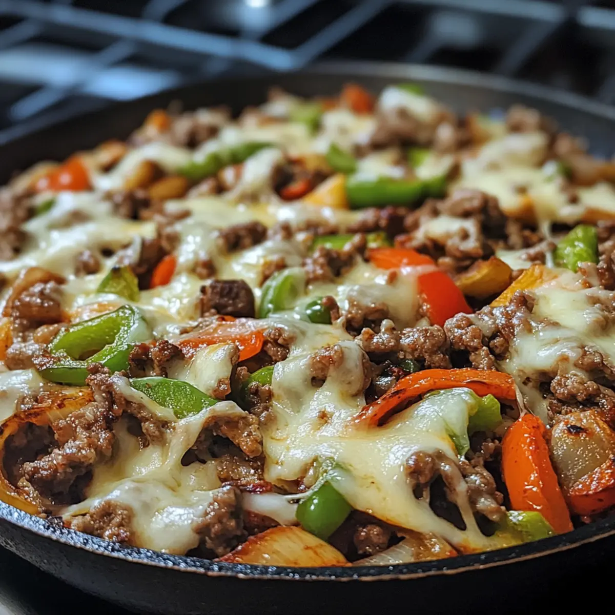 Philly Cheese Beef Skillet