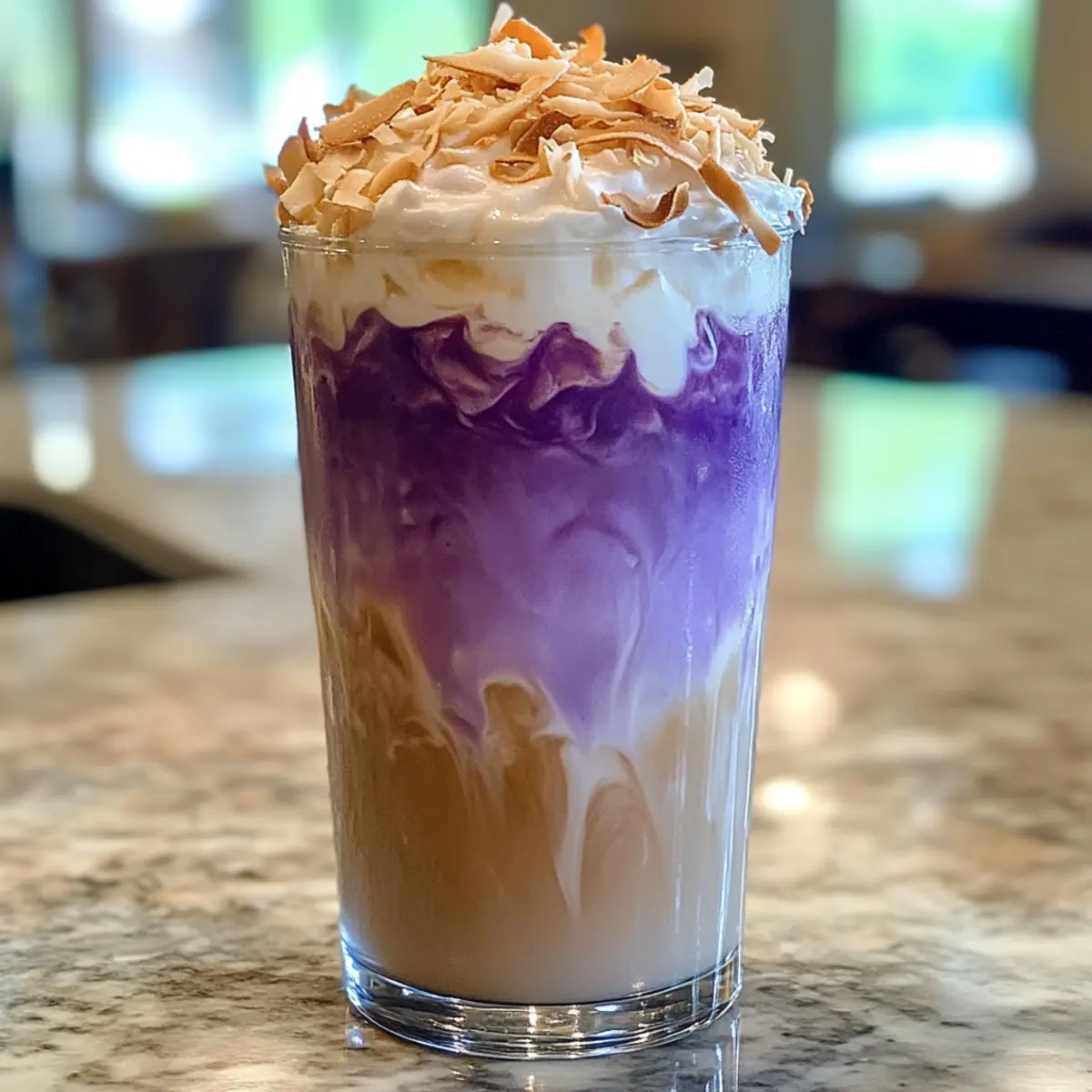 Iced Ube Coconut Macchiato