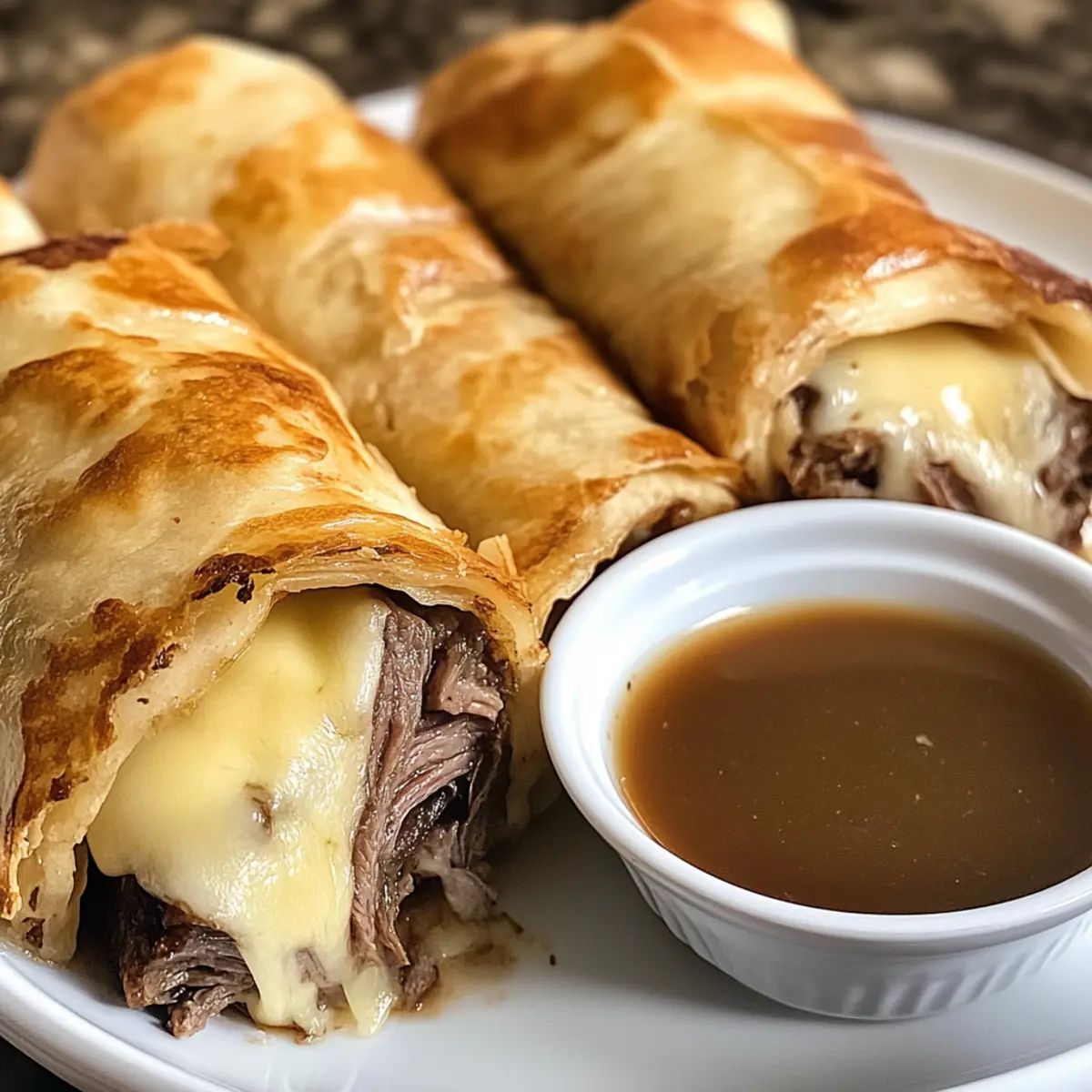 French Dip Tortilla Roll Ups