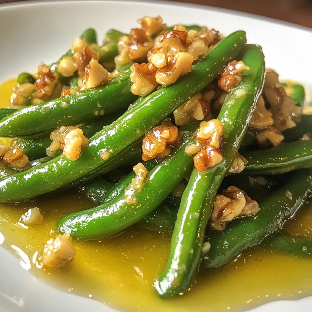 Snake Beans with Lemon Honey Dressing