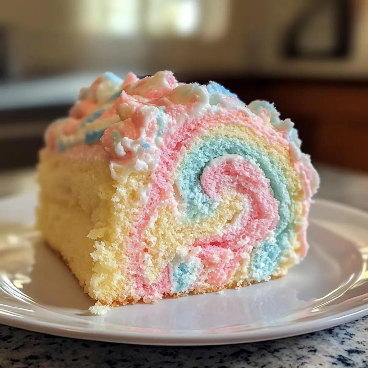 Japanese Cotton Candy Cake Roll