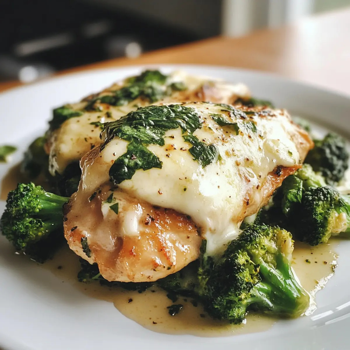 Garlic Chicken with Broccoli and Spinach