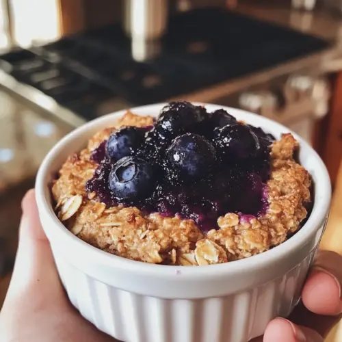 Blueberry Jam Protein Baked Oats