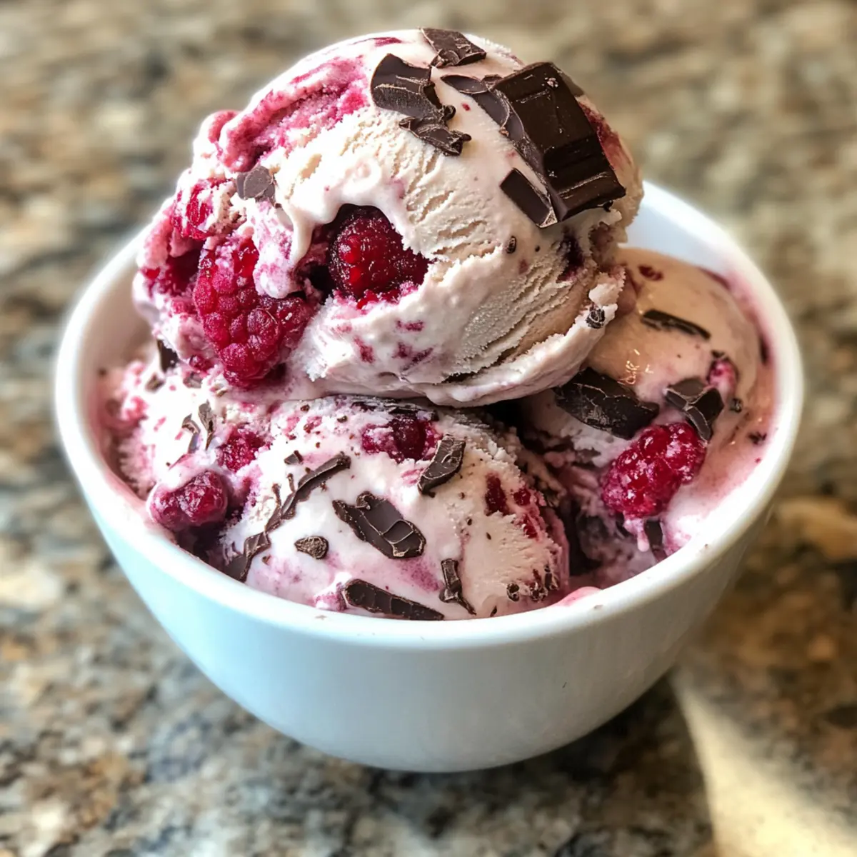 Raspberry Chocolate Chunk Ice Cream