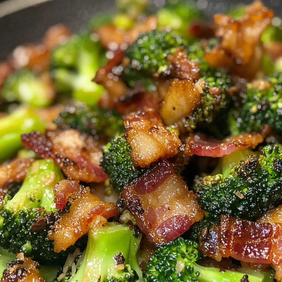 Broccoli With Garlic Sauce & Bacon