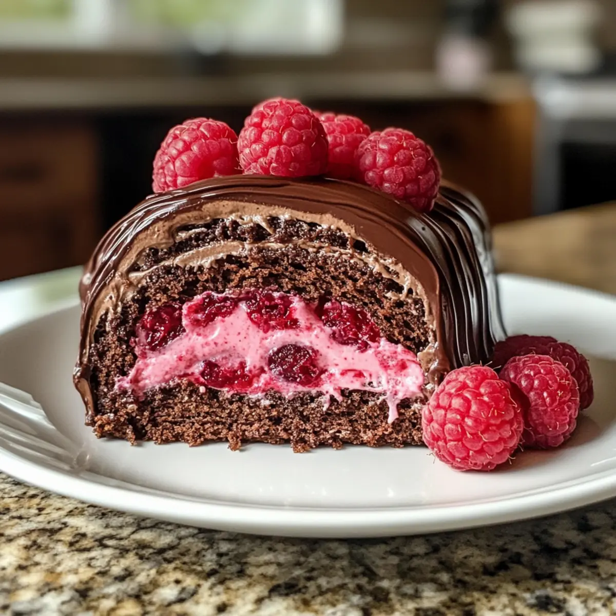 Raspberry Chocolate Cake Roll