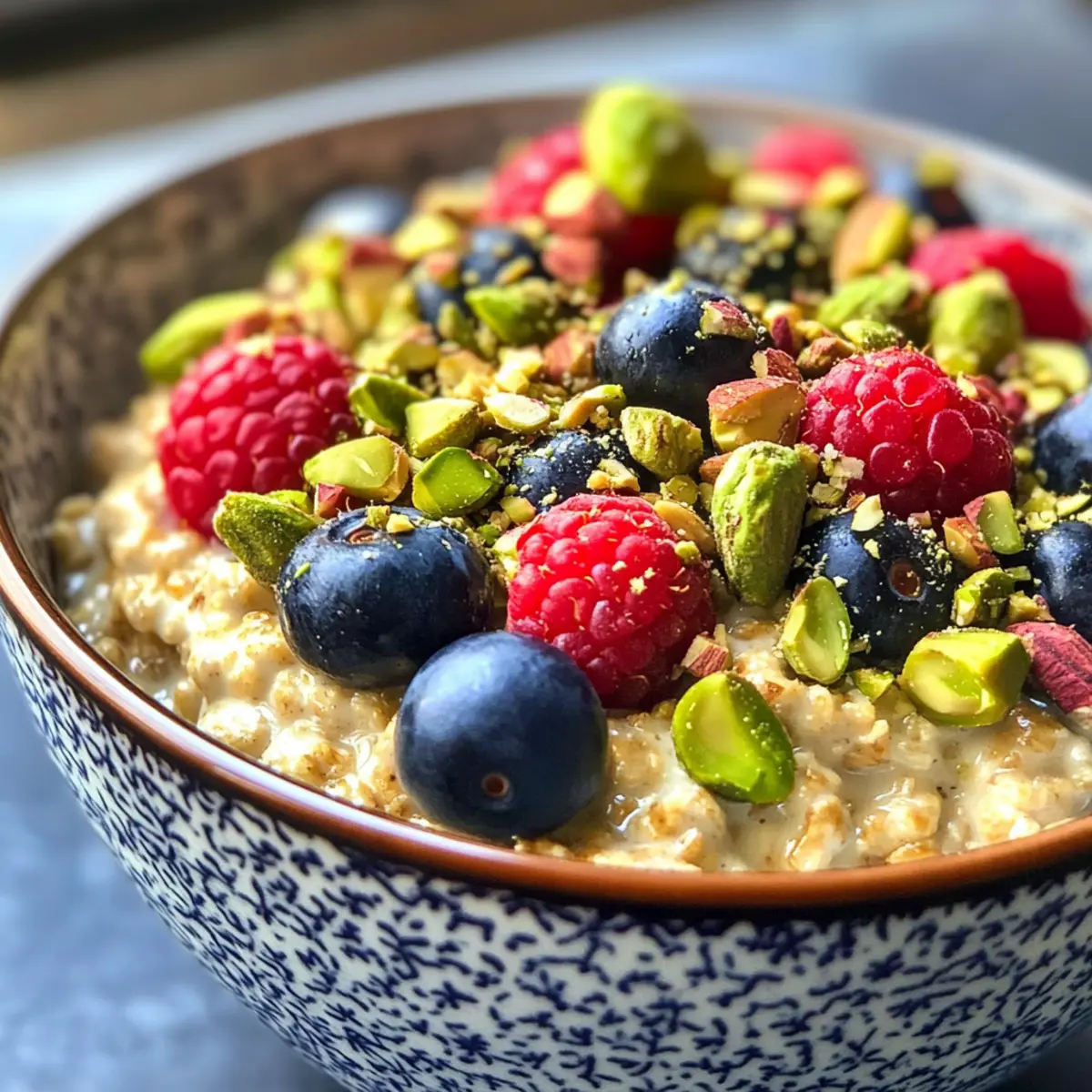 Pistachio Pudding Overnight Oats