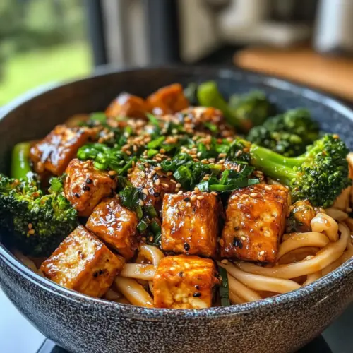 Vegan Sesame Yaki Udon Noodles