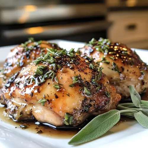 Balsamic Herb Baked Chicken Thighs