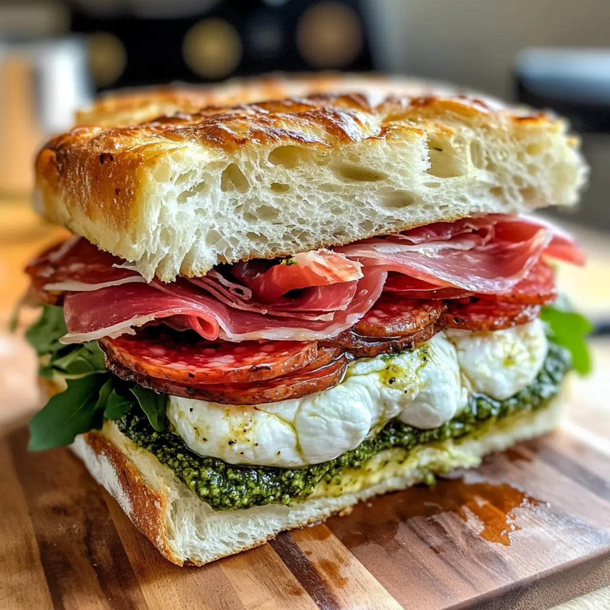 Classic Italian Focaccia Sandwich