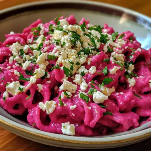 Creamy Beetroot Feta Pasta